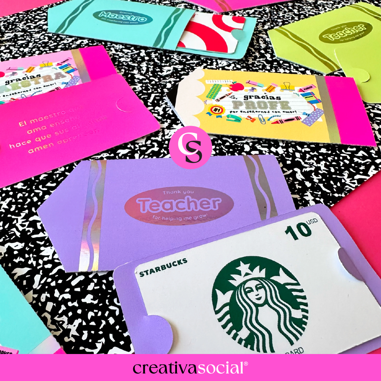 Día del Maestro Gift Card Holder