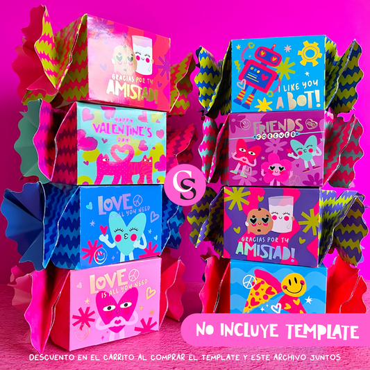 Valentines '25 Cracker Candy Box Diseños