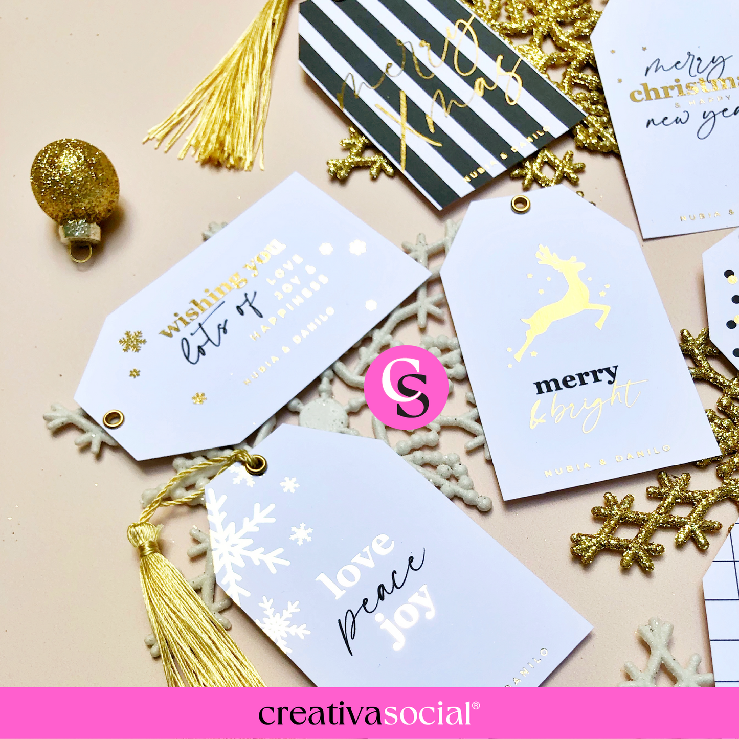 Christmas Textos Vectores