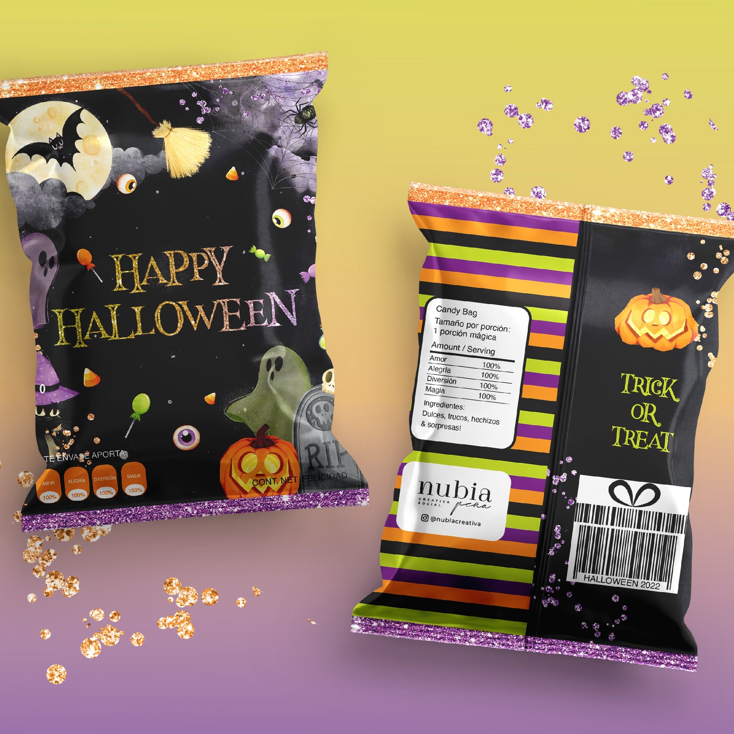 3 Pack Halloween Chipbags