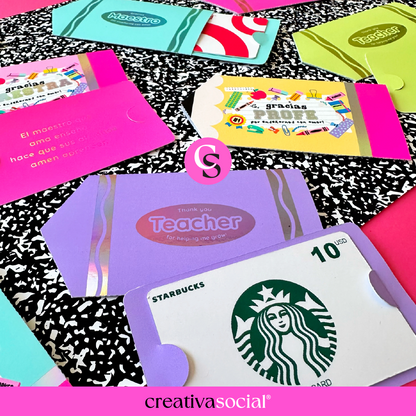 Día del Maestro Gift Card Holder