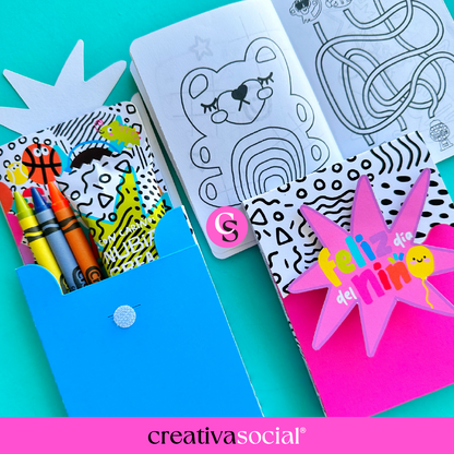 Happy Kids Mini Coloring Book & Box