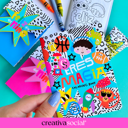 Happy Kids Mini Coloring Book & Box