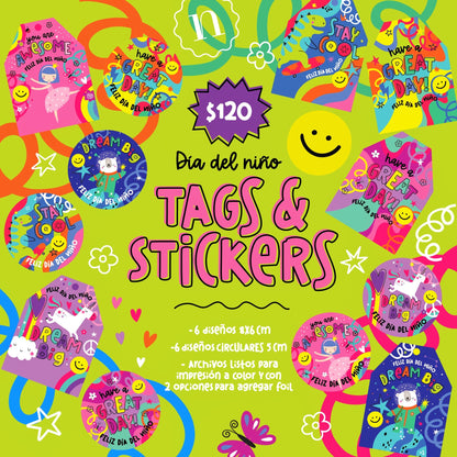 Día del Niño '24 Tags & Stickers