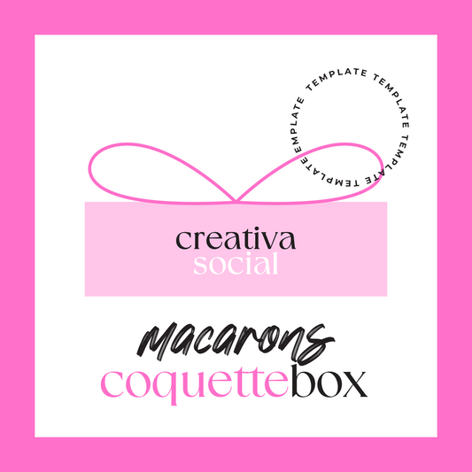 TEMPLATE Macarons Coquette Box