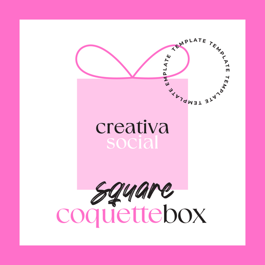 TEMPLATE Square Coquette Box